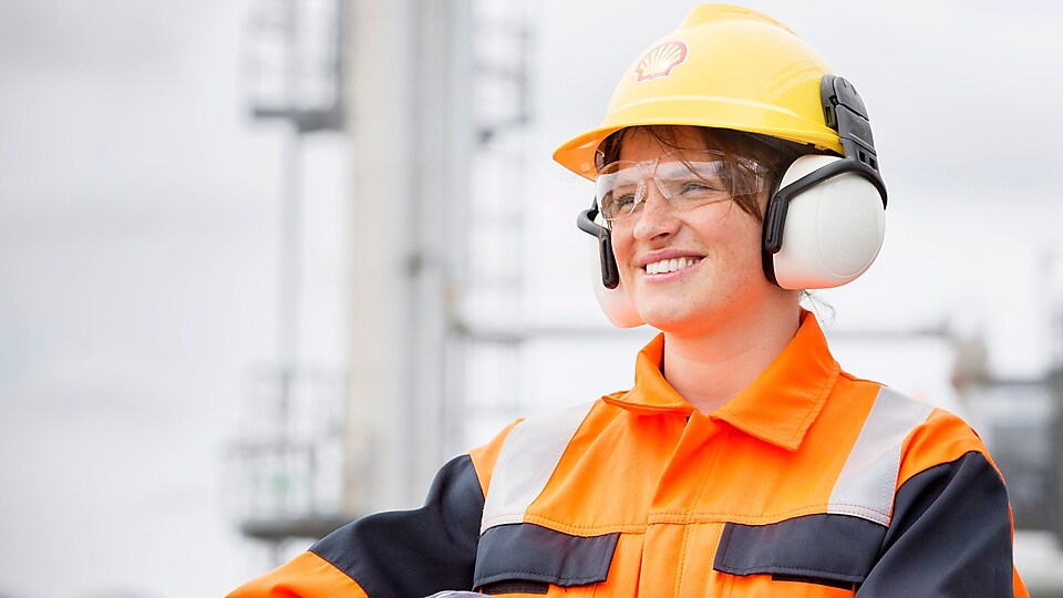 Shell employee smiling