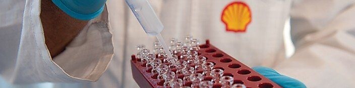 Scientist doing testing inside the lubricants lab