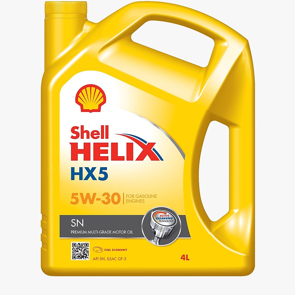 Packshot of Shell Helix HX5 SN 5W-30